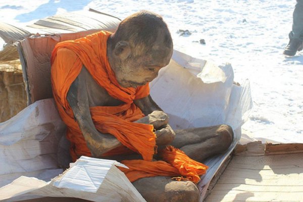 В Улан-Баторе изучают мумию 200-летнего монаха (3 фото)