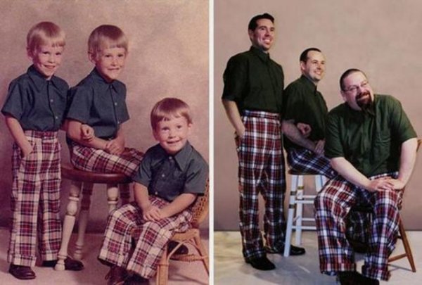 Снимки в стиле "тогда и сейчас" (38 фото)