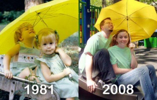 Снимки в стиле "тогда и сейчас" (38 фото)