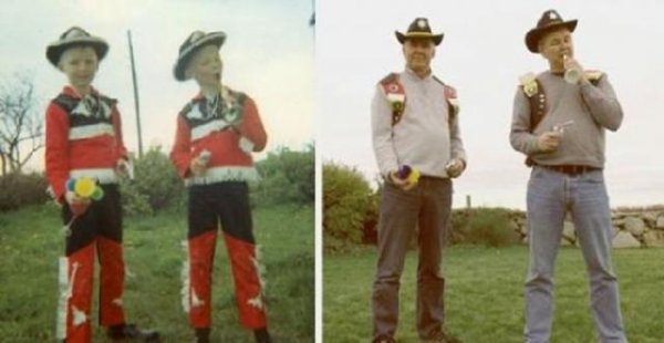 Снимки в стиле "тогда и сейчас" (38 фото)